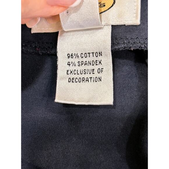 Talbots Navy Blue Embroidered Notched Neck 3/4 Sleeve Tunic Top - Picture 8 of 9